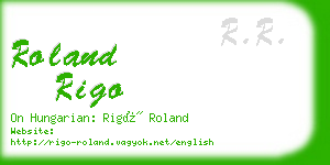 roland rigo business card